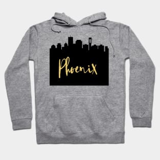 PHOENIX ARIZONA DESIGNER SILHOUETTE SKYLINE ART Hoodie